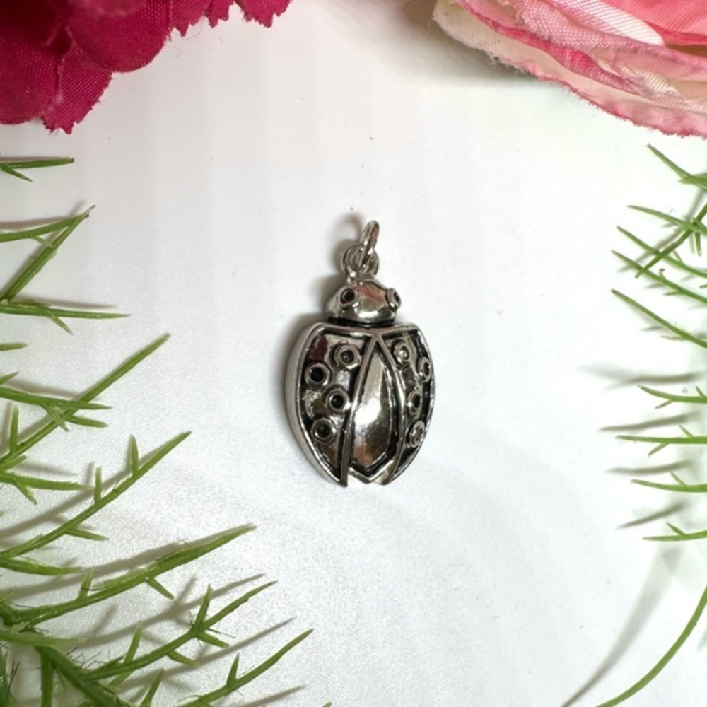 NEW⚜️Silver Ladybug Charm Pendant